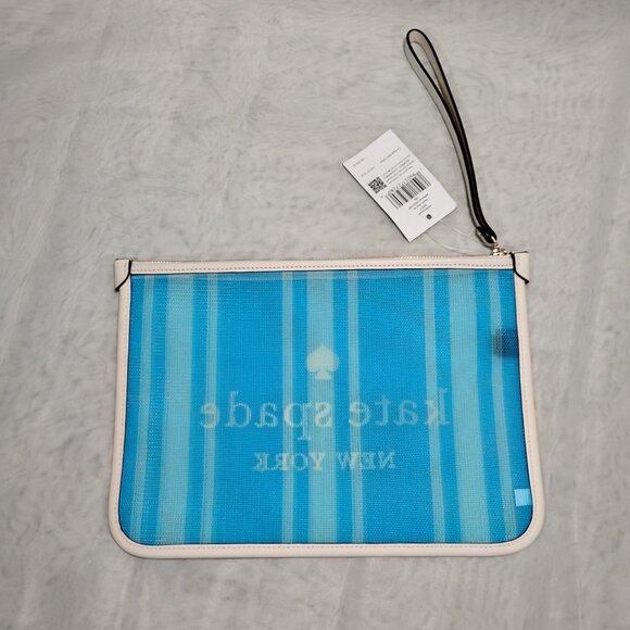 Kate Spade Ella Striped Mesh Wristlet, NWT ✨Rare ✨ - Picture 5 of 8